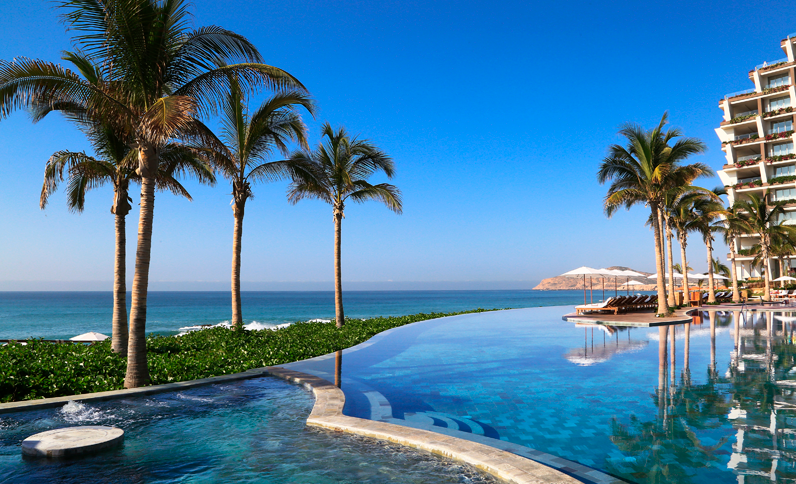 Grand Velas Los Cabos infinity pool overlooking the Sea of Cortez