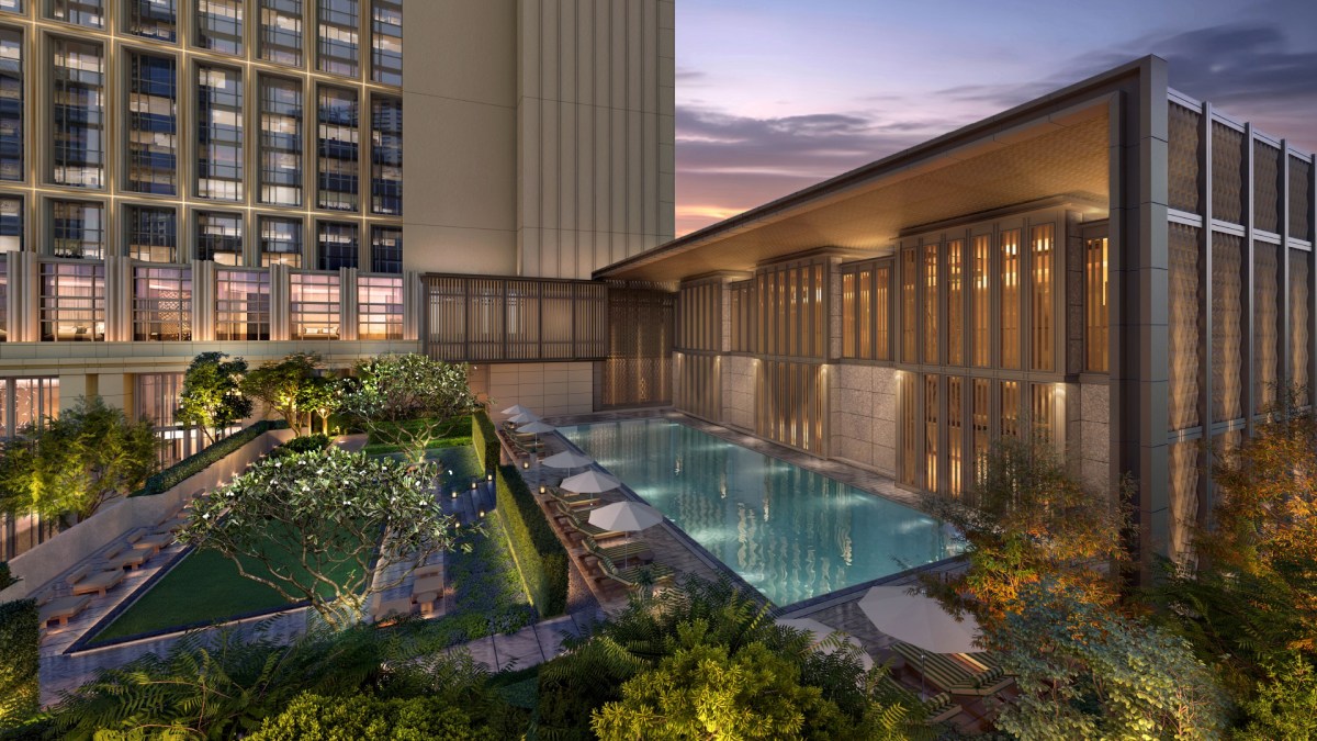 Hotel preview of the outdoor pool at Waldorf Astoria Kuala Lumpur