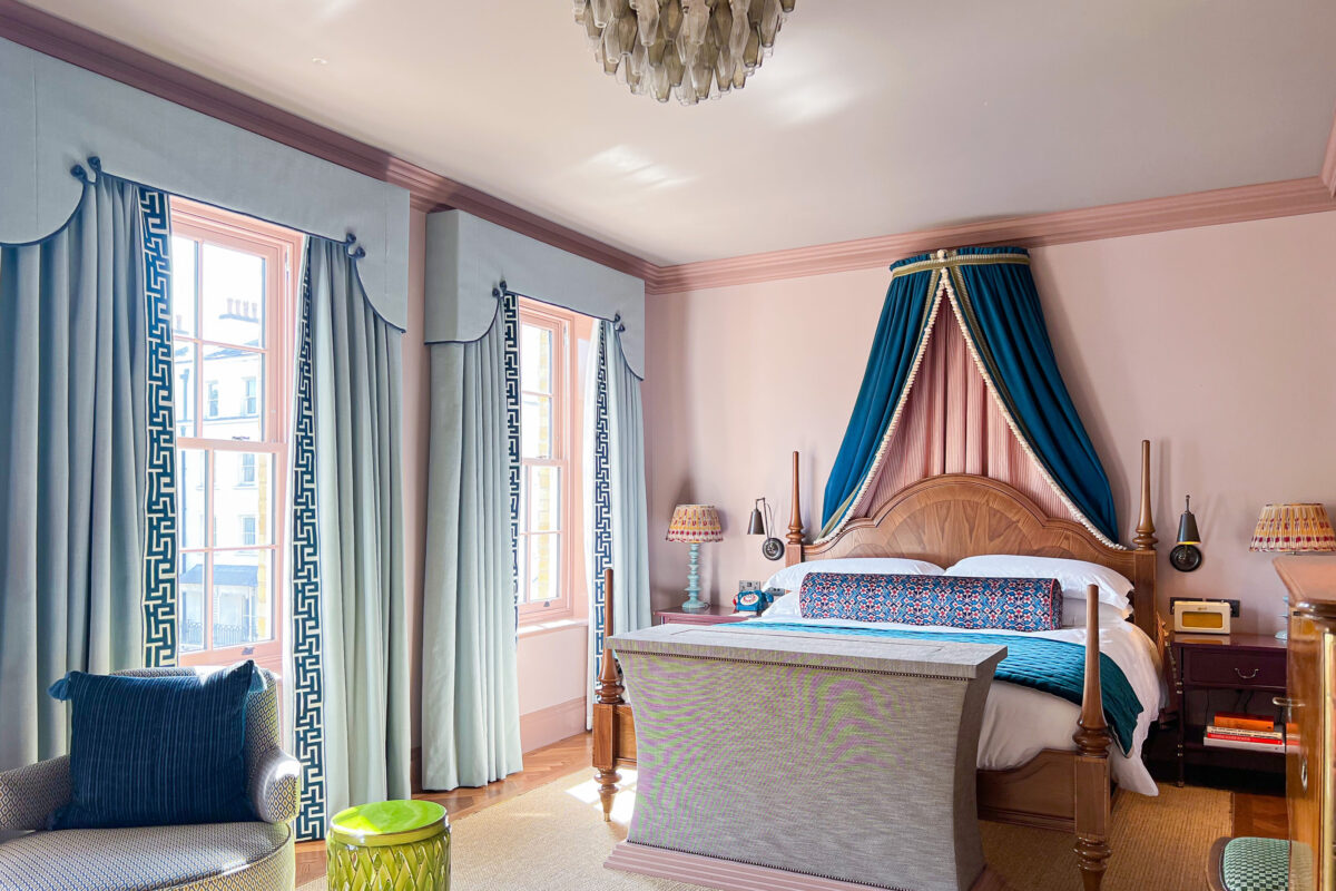Colourful theatrical suite at Beaverbrook Town House