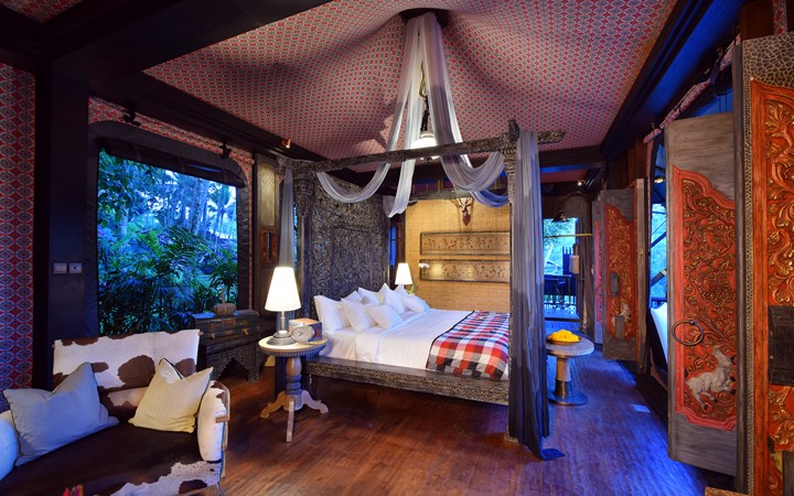 Theatrical tented suite at Capella Ubud