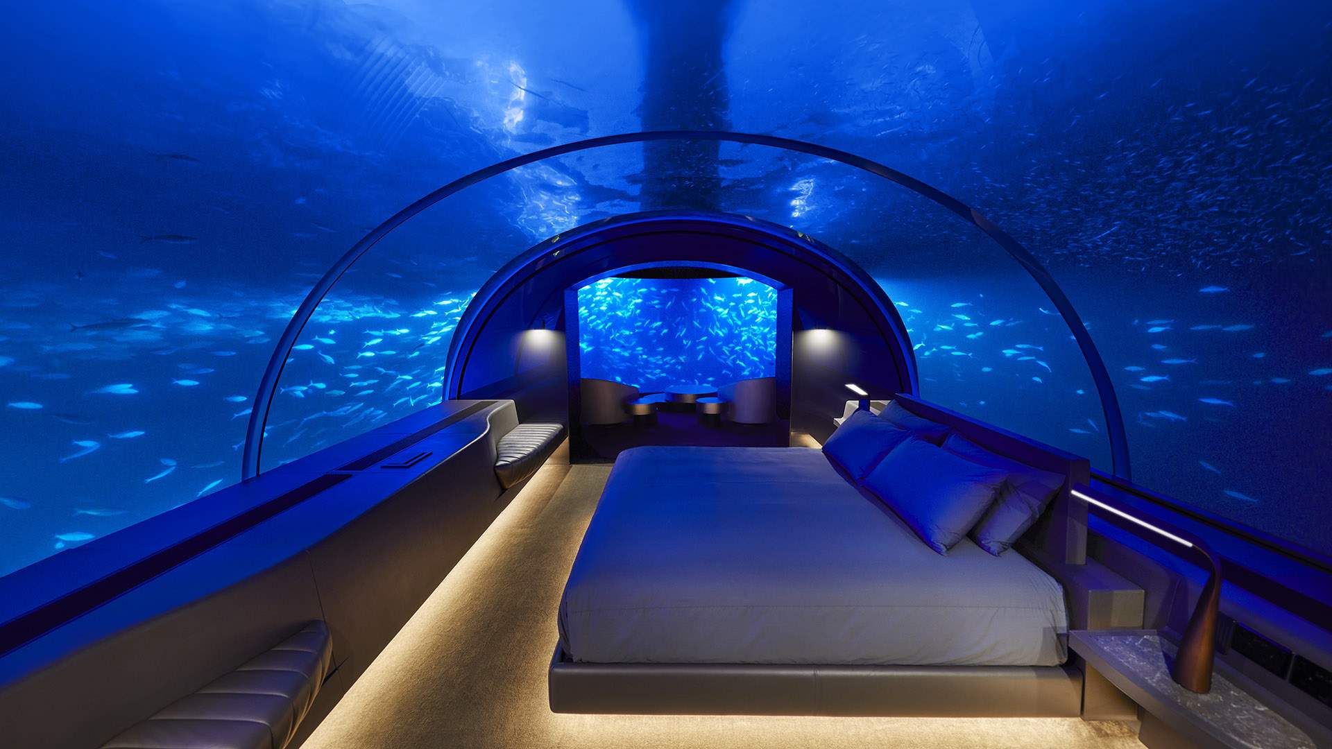 Undersea bedroom at The Muraka Maldives